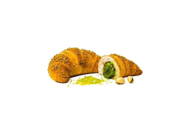 pistachio curved croissant
